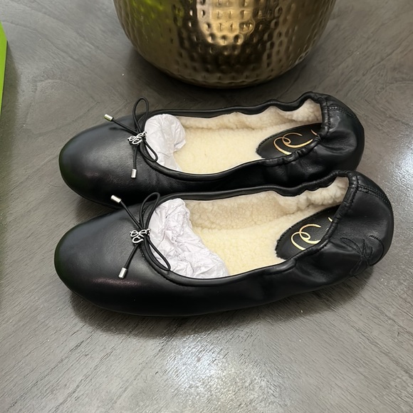 Sam edelman Felicia Faux Shearling Suede Ballet Flats - Picture 7 of 8